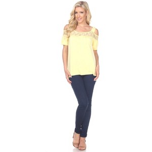 Women's Cut Out Shoulder Bexley Tunic Top - White Mark - 1 of 3