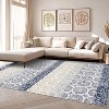 Acekool Washed Velvet Area Rug - Soft High-Density Brocade Carpet for Living Room & Bedroom, Easy Care Foldable Design - 3 of 4