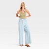Women's High-Rise Drawstring Wide Leg Relaxed Fit Beach Pants - Universal Thread™ - 3 of 3
