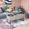Alloy Legs Coffee Table Computer Desk Gaming Table Furniture Decoration Open Storage Around Lifting Table Top With Hidden Compartment Elevator Table - 2 of 4