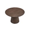 Akoasm 47.24 Inch Modern Wooden Dining Kitchen Table With Cylindrical Base-Brown - 3 of 4
