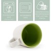 Elanze Designs Typewriter Speckled Sage Green 13 ounce Ceramic Coffee Mugs Set of 4 - 3 of 4