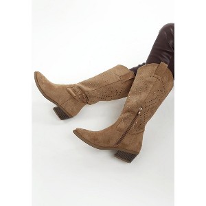 Lariat Studs Embellished Cowboy Boots Women - 1 of 4