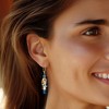 Ross-Simons 0.26 ct. t.w. Multi-Gemstone Nutcracker Drop Earrings With Multicolored Enamel in 18kt Gold Over Sterling - 2 of 3