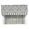 Ozbourne Style Banded 3" Rod Pocket Valance 50" x 16" Gray by RLF Home - 2 of 4
