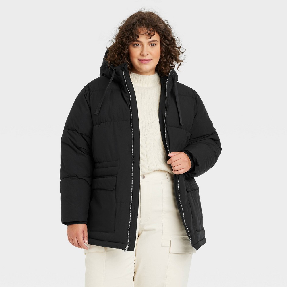 Women's Puffer Jacket - Universal Thread™ Black XXL