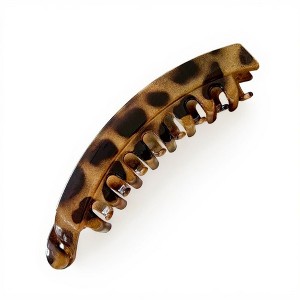 Anna-Kaci 3-Piece Curved Tortoiseshell Hair Claw Clips Set with Interlocking Teeth 5in - Brown - 1 of 4