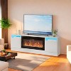 Modern TV Stand, Media Console with Storage Cabinet, Fits 75" TVs and 36" Electric Fireplace - 2 of 4