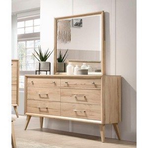 NicBex Mid-Century Modern 2/5/6 Drawer Dresser,Wood Chest of Drawers with Metal Handles for Bedroom,Living Room,Entryway,Oak - 1 of 4