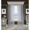 1pc 54"x84" Sheer Hampton Tailored Curtain Panel White - Habitat: Modern Floral Botanical Muslin Matelasse Rod Pocket - 3 of 4