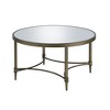 Rectangle Mirrored Coffee Table with Antique Brass Frame for Modern or Vintage-Inspired Living Spaces - 4 of 4