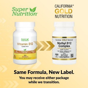 California Gold Nutrition Vitamin B12 as Methylcobalamin with Folate, Biotin and Vitamin B6, Cherry, 100 Lozenges - 1 of 4