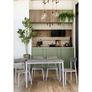 NicBex 4/5-Piece Retro Style Dining Set Dining Table & Chairs for Kitchen,Dining Room,Restaurant,Modern Dinette Set with Metal Frame - 1 of 4