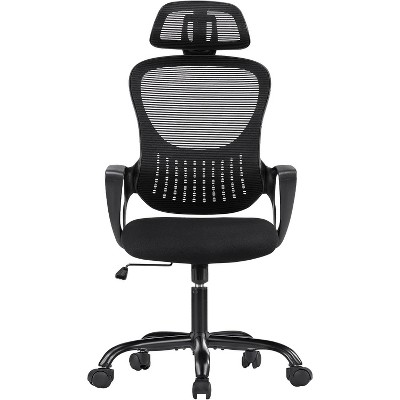 LOVMOR Ergonomic Computer Mesh Chair with Flip-up Armrests,Lumbar Support, Backrest for Home Office, Grey