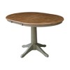 36" Magnolia Round Top Dining Table with 12" Leaf - International Concepts - image 4 of 4