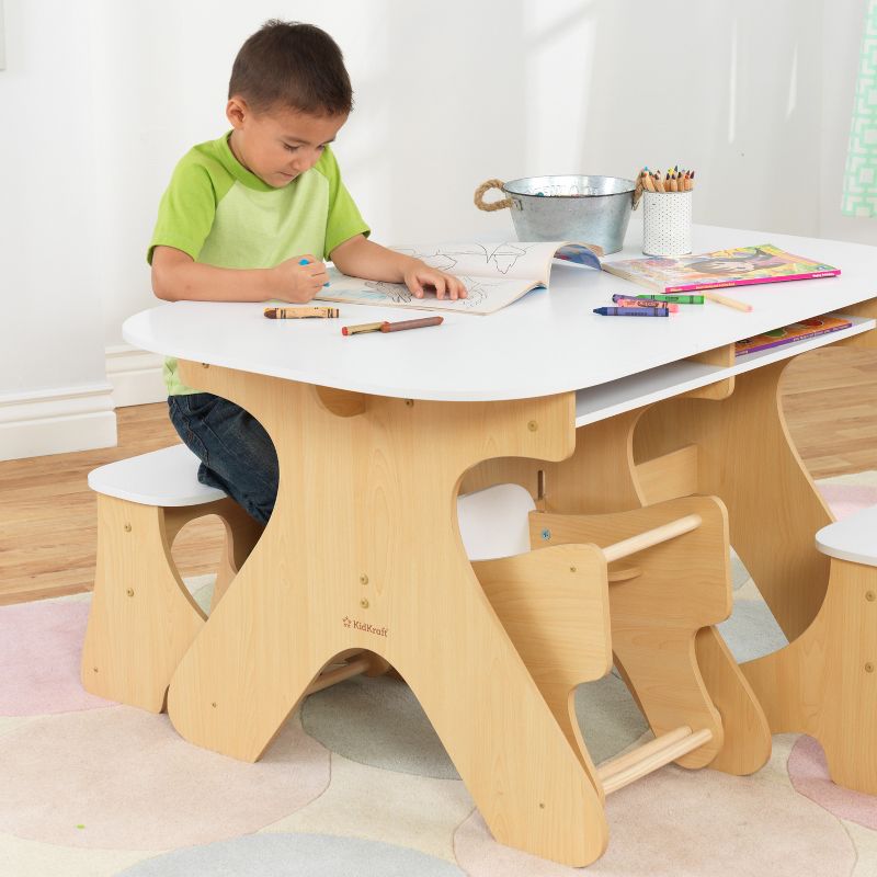KidKraft Arches Expandable Kids&#39; Table with Bench Set, 6 of 9