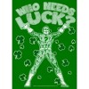 Men's Batman St. Patrick's Day Riddler Who Needs Luck Distressed T-Shirt - 2 of 4
