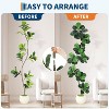 Garvee Fiddle Leaf Fig Artificial Tree with White Planter,Faux Plants Indoor with Moss, Fake Rubber Tall Fake Floor Plant in Pot-Artificial Trees - 4 of 4