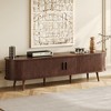 Dexmalle TV Stand for 80 Inch TV with Tambour Doors and Power Outlet - 2 of 4