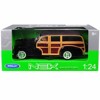 1948 Chevrolet Woody Fleetmaster Dark Brown 1/24 Diecast Model Car by Welly - 3 of 3