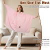 Catalonia Woman Oversized Blanket Hoodie Sweatshirt Cape, Fluffy Soft Fleece Casual Batwing Coat Pullover Blanket, Cozy Gift for Wife Women - 3 of 4