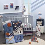 Lambs & Ivy Baby Sports 3-Piece Football/Basketball Baby Crib Bedding Set