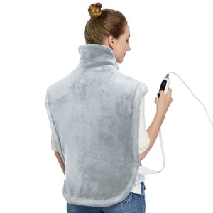 Heating Pad for Neck and Shoulders Back Pain Relief, Weighted Electric Heating Pads with Auto Shut Off, Full Body Large Back Heat Pad - 1 of 4
