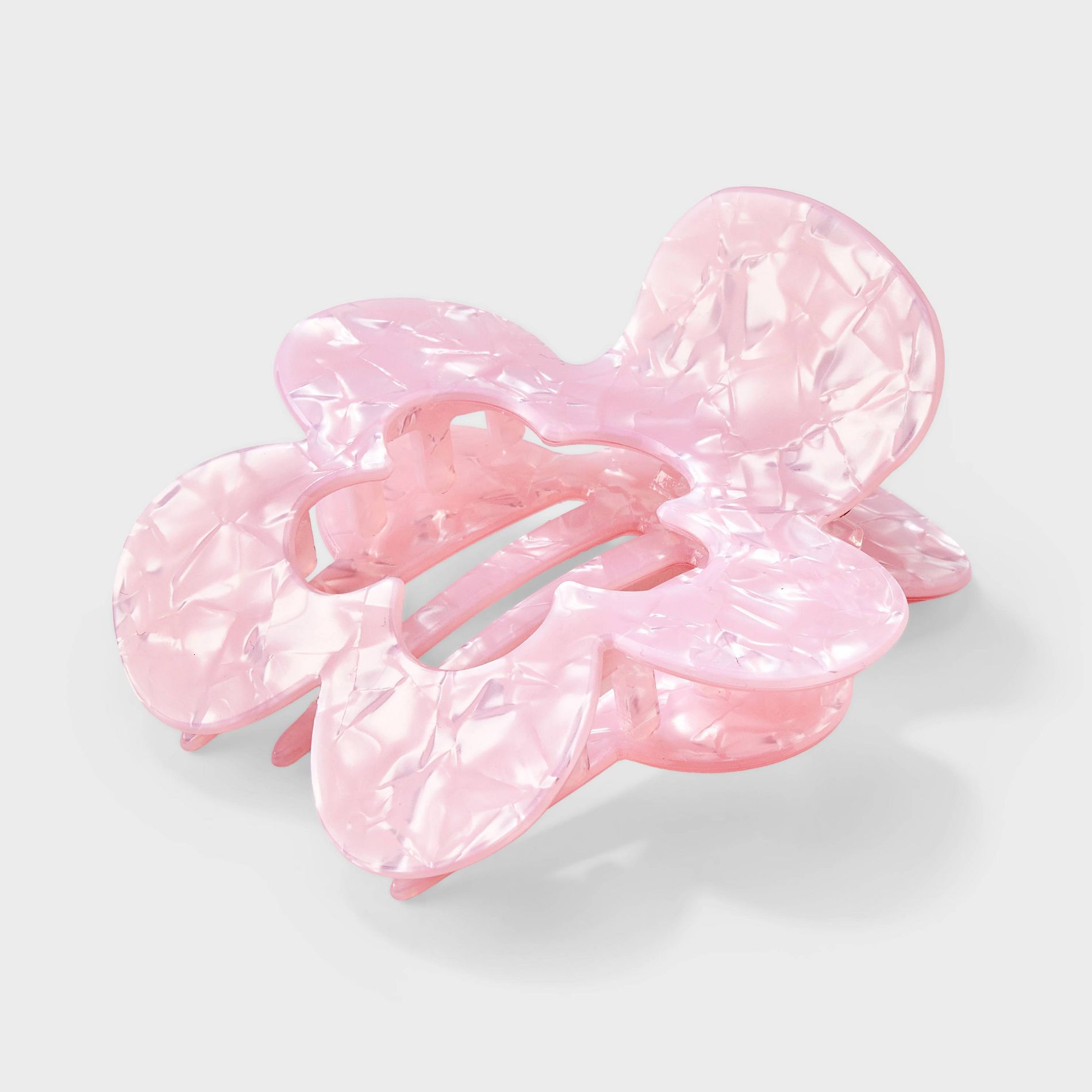 Marble Flower Shape Shovel Claw Hair Clip - Wild Fable™ Pink
