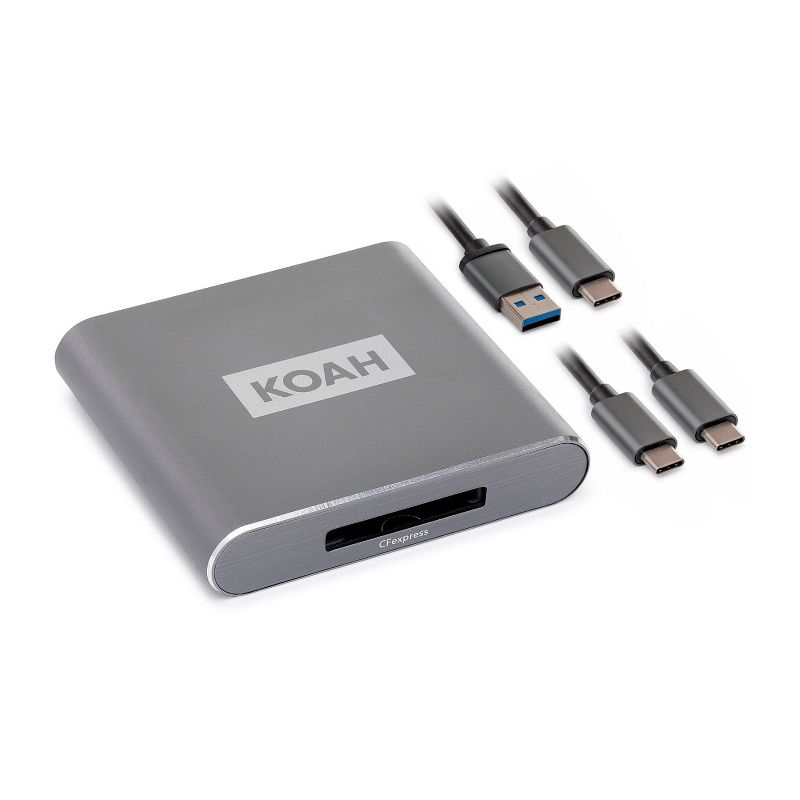 Koah Pro USB 3.2 Type-C Connector 10Gbps CFexpress Type B Reader with 2 Cables, 1 of 4
