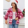 Clearlove Christmas Sweaters for Women Fun Patterns Cute Cardigans Merry Winter Open Front Knit Sweaters Outerwear - 3 of 4