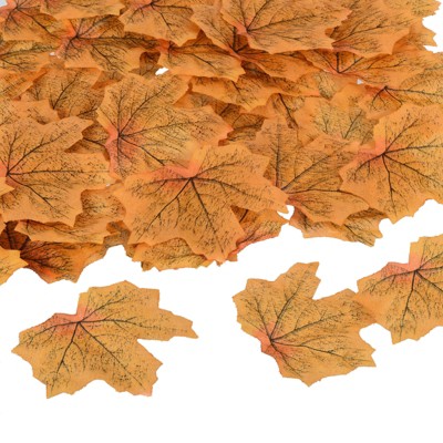 Unique Bargains Wedding Party Thanksgiving Halloween Decoration Fall Artificial Maple Leaves 200 Pcs