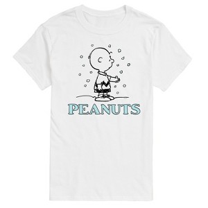 Men's - Peanuts - Charlie Snow Short Sleeve Graphic T-Shirt - 1 of 4