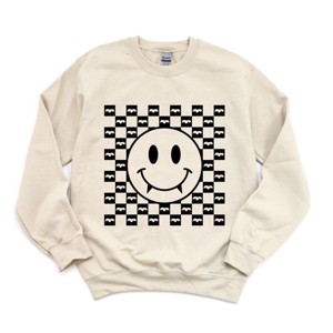 Simply Sage Market Halloween Bat Smiley Face Sweatshirt - 1 of 4
