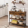 Console Table with 2 Drawers – Narrow Entryway Table with Storage Shelves, Small Foyer & Hallway Sofa Table for Living Room - 4 of 4