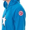 Marvel Men's Captain America Classic Cap Costume Pajama Union Suit Captain Blue - 3 of 4