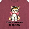 Women's - Instant Message - Menace To Society Graphic Racerback Tank - 2 of 4