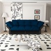 74.8'' Velvet 3-Seater Sofa with Pull-Out Function, Tufted Design, 3-in-1 Convertible Feature and 2 Soft Pillows - 4 of 4