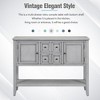 NicBex 46" Storage Console Table with 4 Drawers and 2 Cabinets, Entryway Table with Bottom Shelf, Couch Table for Living Room, Entryway - 3 of 4