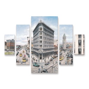 Trademark Fine Art Stanton Manolakas Oakland 5 Piece Panel Set Art - 1 of 3