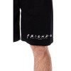 Friends The Television Series Mens' TV Show Title Logo Sleep Pajama Shorts Black - 2 of 3