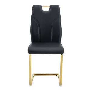Infurnic Dining Chairs Set of 4 Uniquely Designed Chairs, Suitable for Offices, Restaurants, Kitchens, Conference Rooms, Black, 15.7"*16"*37.4" - 1 of 4