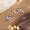 Tiny Dragon Huggie Small Hoop Earrings with Charm | Personalized Dragon Silver or 18K Gold Plated Drop Dangle Earrings for Women - 4 of 4