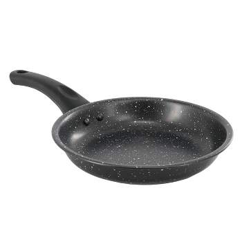Gibson Home Delhi 8 Inch Round Nonstick Carbon Steel Frying Pan in Black