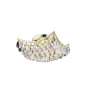 Elegant Lighting Clara Collection Flush Mount D14in H7in Lt:4 Gold Finish - 1 of 3