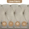 6 Seater 3pcs Linen Chesterfield Couches, Armchair Loveseat Sofa Set Tufted Couch for Living Room -Morden Fort - 4 of 4