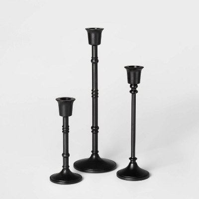 set of 3 tall candle holders