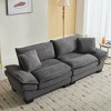 NicBex 84 Inch Corduroy Couch Loveseat Sofa with 2 Pillows for Living Room,Small Space,Office,Apartment - 2 of 4