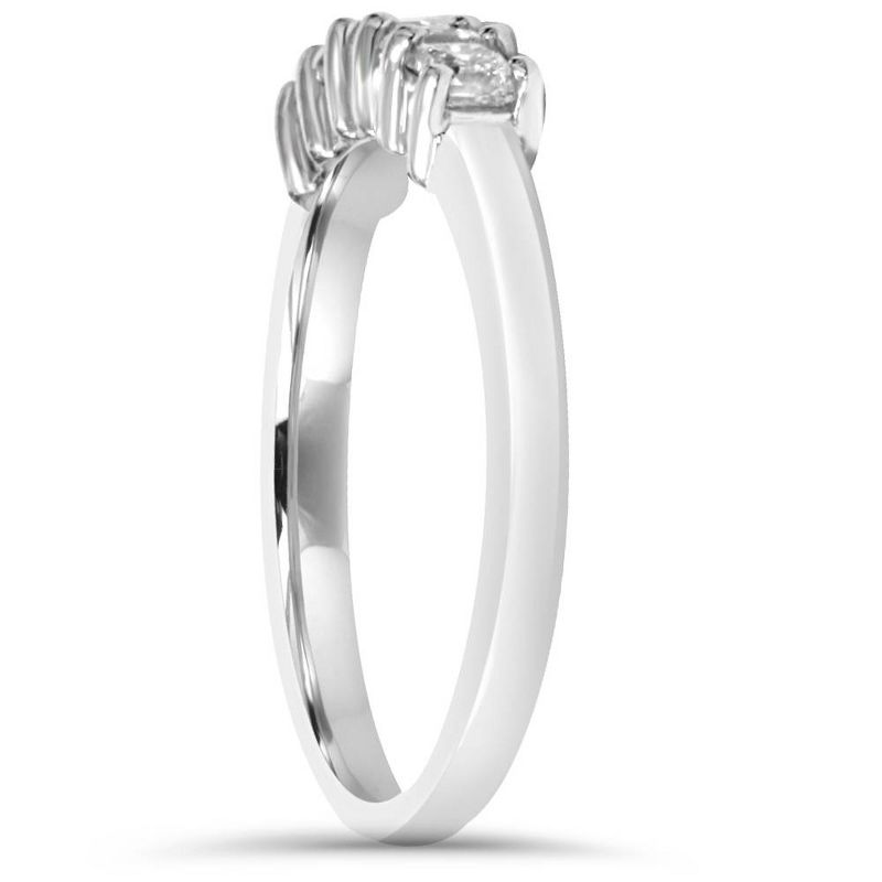 Pompeii3 1/2ct Princess Cut Diamond 14K White Gold Wedding Ring, 2 of 6