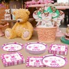 Hachikiko Pink Baby Girl Shower Disposable Tableware - Paper Dinner Plates and Napkins for Gender Reveal, Birthday Party Supplies and Decorations - 3 of 4