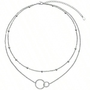 Sterling Silver Dainty Choker, Rolo Chain, Adjustable 13 - 16 Inches - 1 of 4